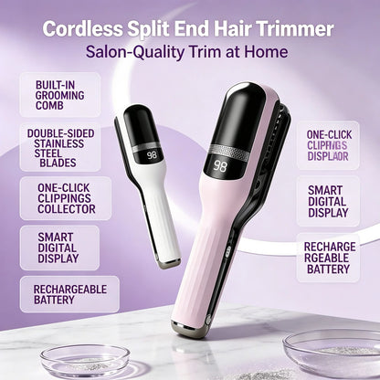 Cordless Automatic Split End Hair Trimmer for Women Split Ends Remover Dry Damaged Brittle Hair Home Use Styling Cutting Tool