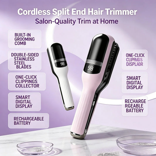 Cordless Automatic Split End Hair Trimmer for Women Split Ends Remover Dry Damaged Brittle Hair Home Use Styling Cutting Tool