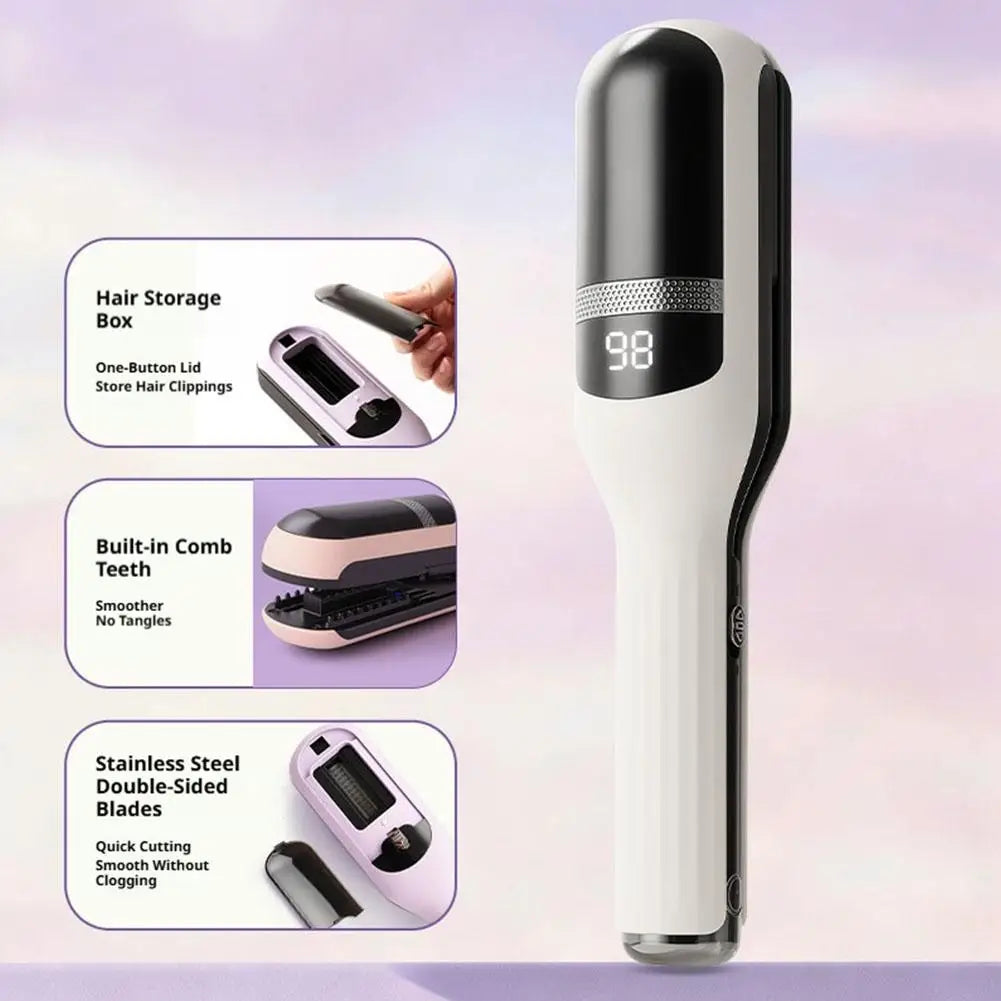 Cordless Automatic Split End Hair Trimmer for Women Split Ends Remover Dry Damaged Brittle Hair Home Use Styling Cutting Tool