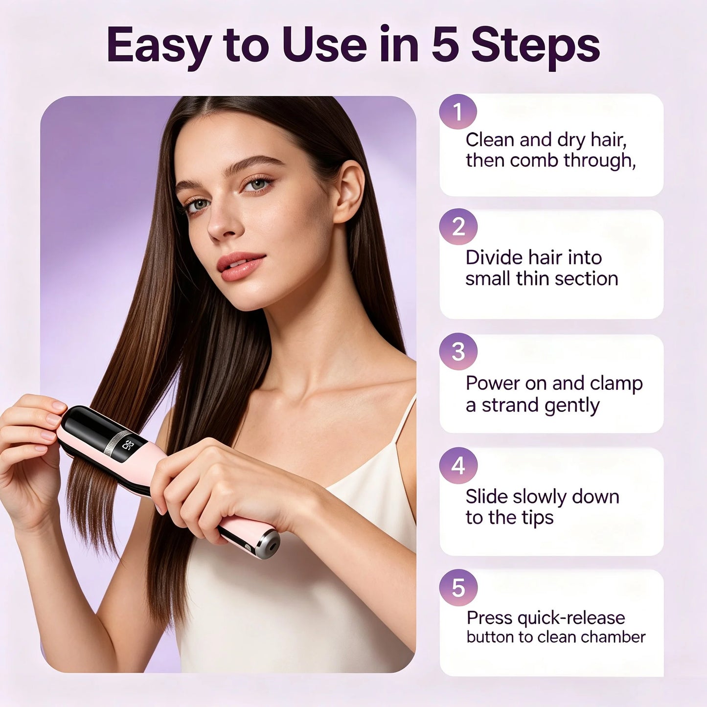 Cordless Automatic Split End Hair Trimmer for Women Split Ends Remover Dry Damaged Brittle Hair Home Use Styling Cutting Tool