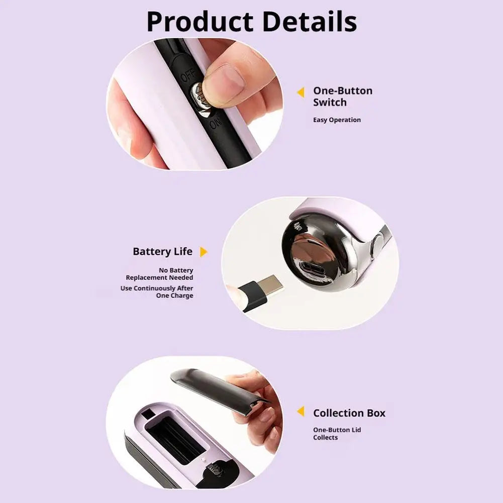 Cordless Automatic Split End Hair Trimmer for Women Split Ends Remover Dry Damaged Brittle Hair Home Use Styling Cutting Tool